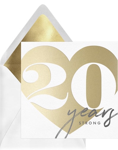 20 Milestone Heart Invitation
