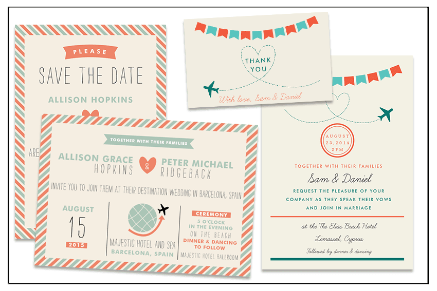 destination wedding invitations