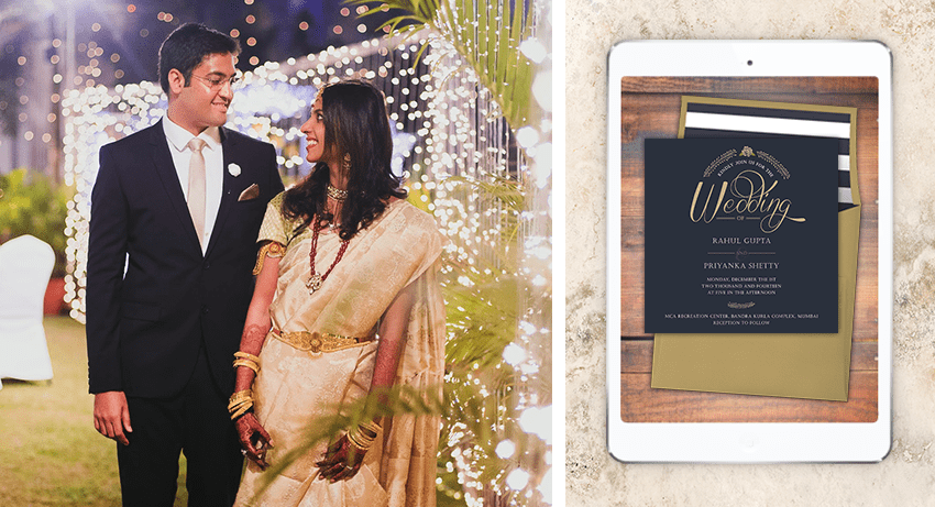 Traditional Indian wedding invitations