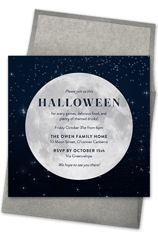 Galaxy Halloween Invitation