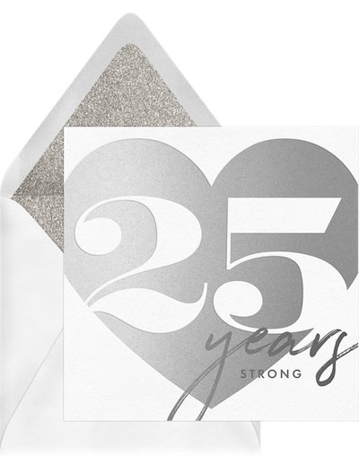 25 Milestone Heart Invitation