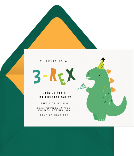 3-Rex Invitation