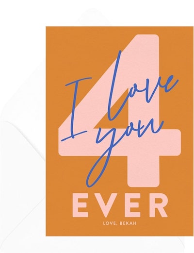 Valentine messages for boyfriend: 4-Ever Love Card