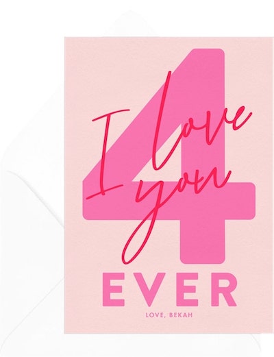 Valentine messages for friends: 4-Ever Love Card