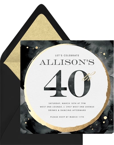 40th Circlet Invitation