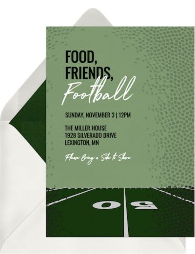 Super Bowl party games: 50-Yard Line Invitation