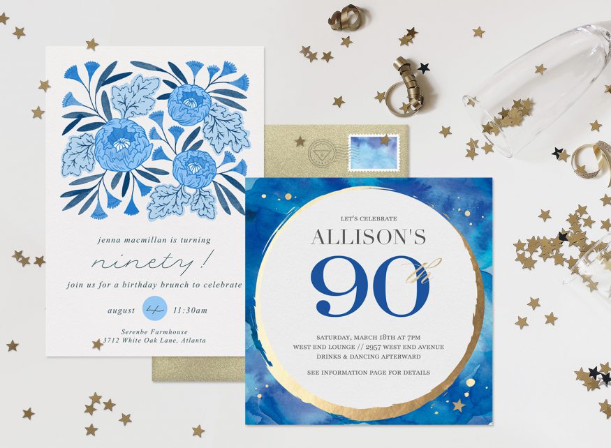 90th Birthday Invitations to Toast a Lifetime of Laughs, Love, and Memories