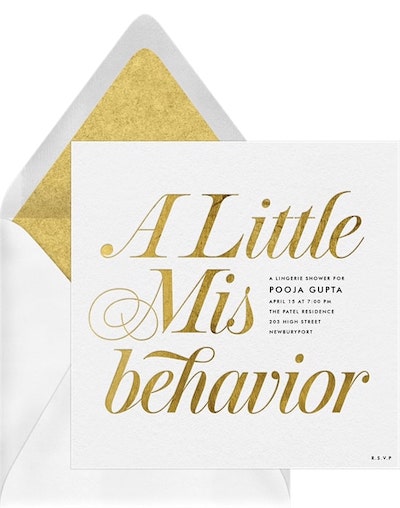 A Little Misbehavior Invitation