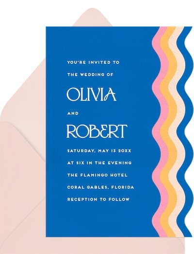 Abstract Beach Invitation