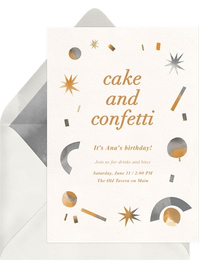 Abstract Confetti Invitation