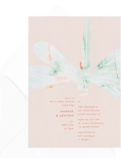 Abstract Dragonfly Invitation