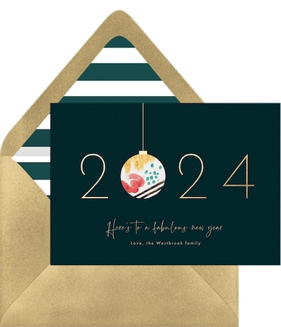 Abstract Ornament Card