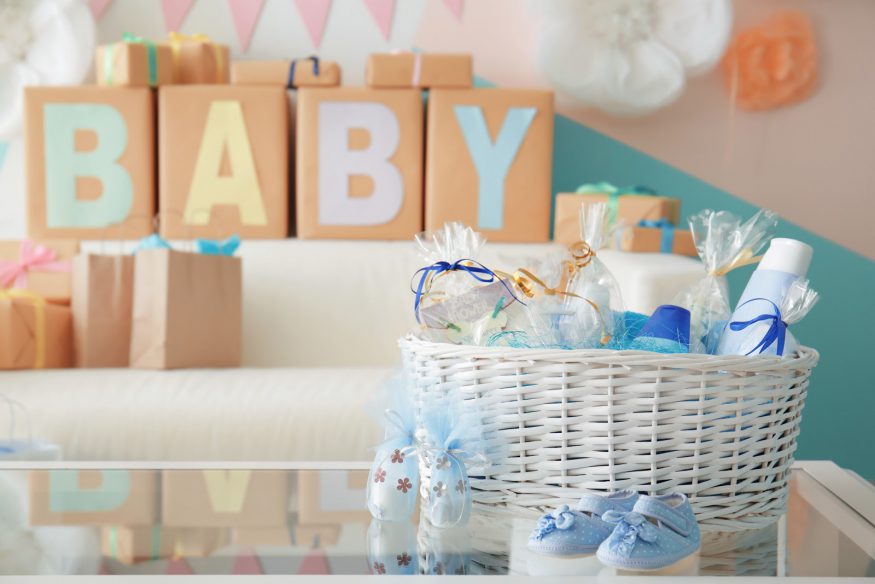 Baby shower ideas: A display of shower gifts