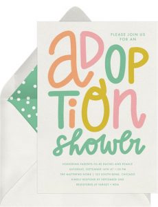 Adoption party ideas: Adoption Shower Invitation
