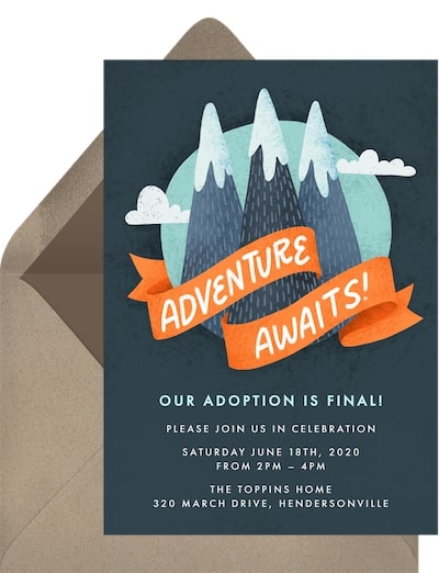 Adventure Awaits Invitation