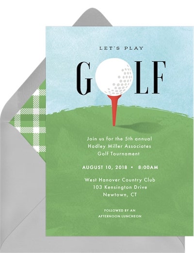 Ideas for Father’s Day: All Teed Up Invitation
