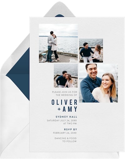 Modern wedding invitations: All The Photos Invitation