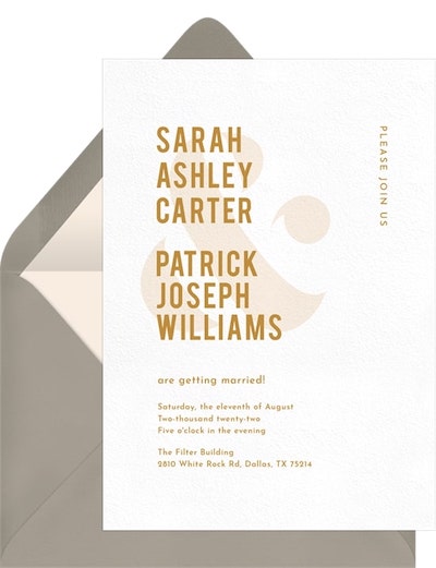 Ampersand Invitation