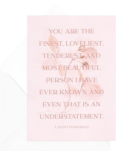 Romantic happy Valentines Day: An Understatement Card
