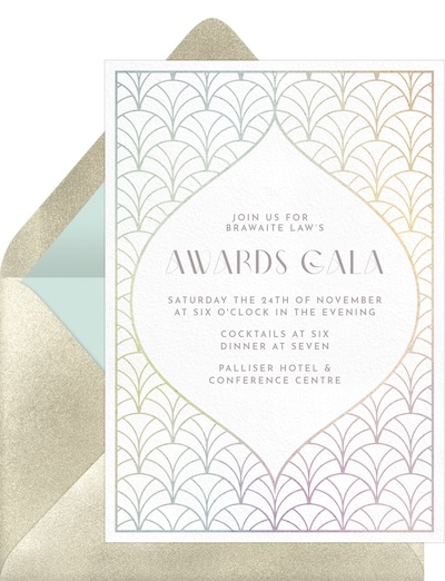 Art Deco Scallops Invitation