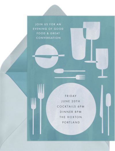 Artful Dining Invitation