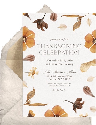 Autumn Florals Invitation