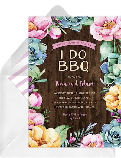 engagement party invitation wording: Rustic Succulents Engagement Party Invitation