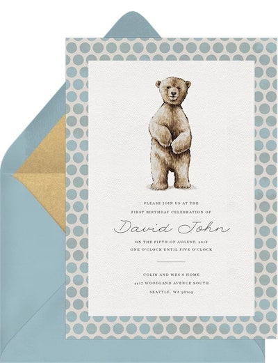 Baby Bear Invitation