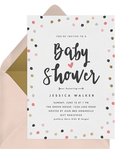 Baby Confetti Invitation