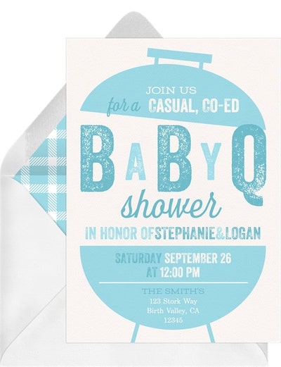 Baby Q Grill Invitation