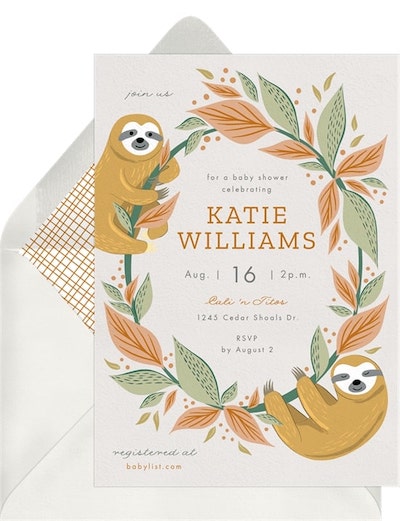 Baby Sloths Invitation