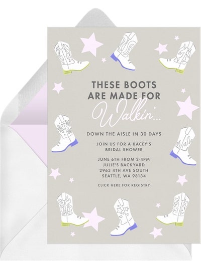 Bach Boots Invitation