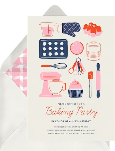 Winter party ideas: Baked Illustrations Invitation