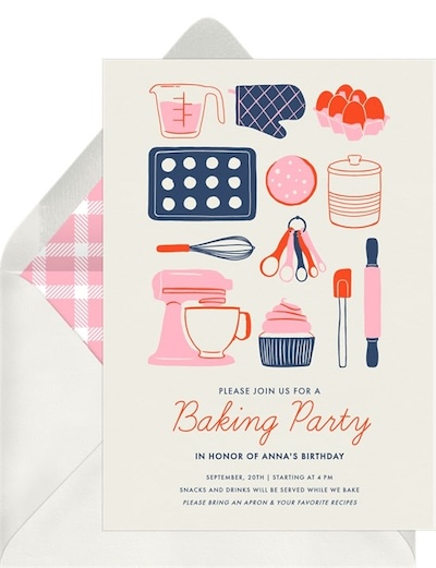 Cookie party: Baked Illustrations Invitation