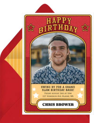 17th birthday party ideas: Ballpark Bash Invitation