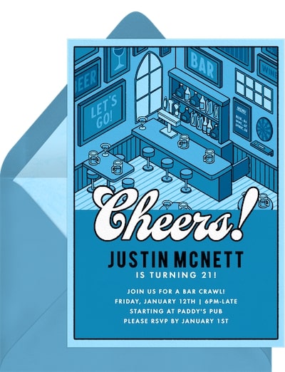 Bar Crawl Invitation