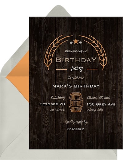Barrel Aged Invitation