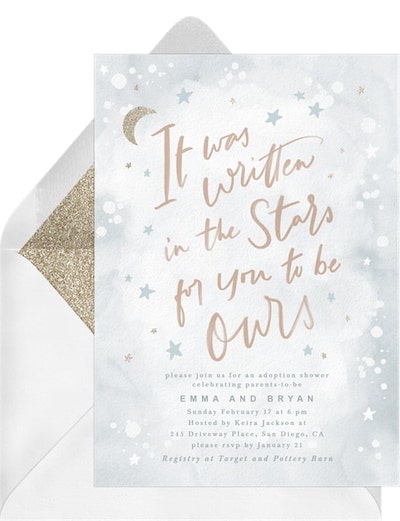 Adoption announcements: Be Ours Invitation