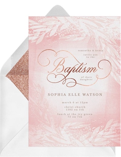 Beautiful Baptism Invitation