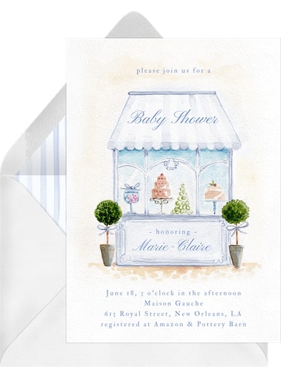 Bébé Patisserie Invitation