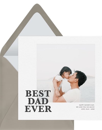 Inspirational Fathers Day messages: Best Dad Ever Card