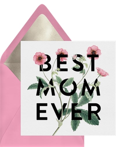 Happy mothers day blessings: Best Mom Ever Card