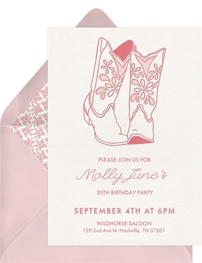 Better in Boots Invitation