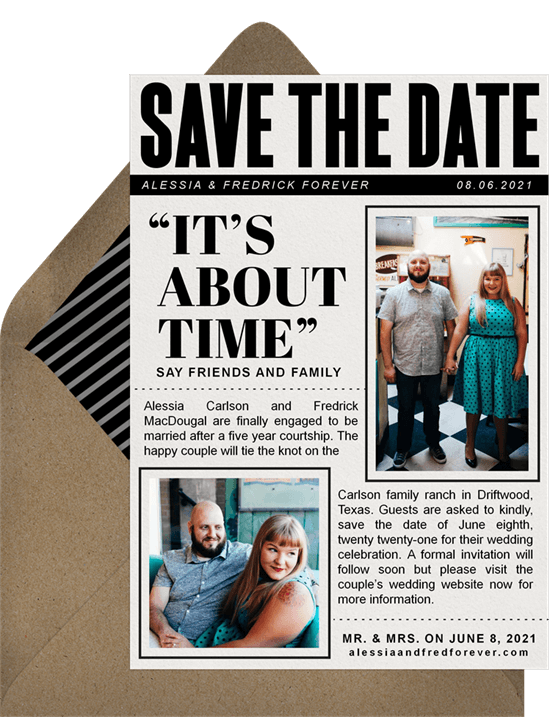 Big News Save the Date template
