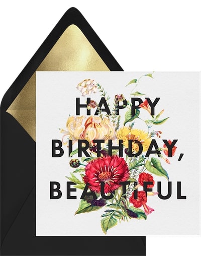 Happy birthday beautiful lady: Birthday Beauty Card