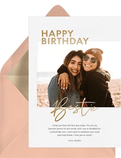 Birthday greetings: Birthday Bestie Card