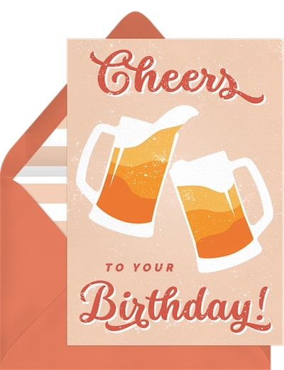 Heartfelt birthday wishes: Birthday Cheers Card