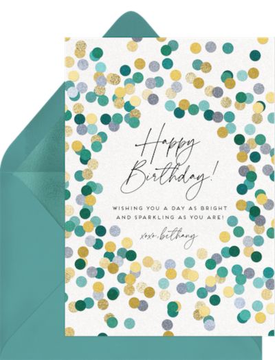 Happy birthday dad from daughter: Birthday Confetti Sparkles Card