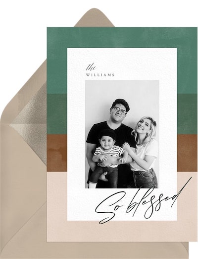 Merry Christmas wishes for friends: Blessed Snapshot Card