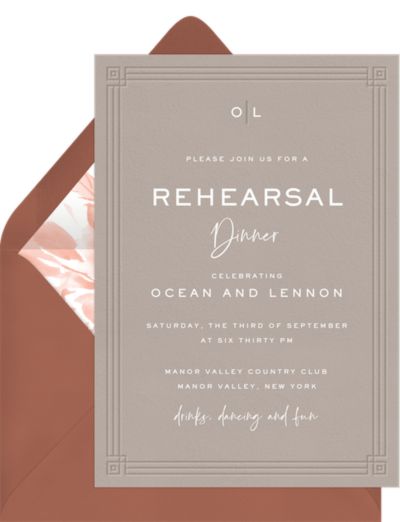 Blind Deboss Border Invitation